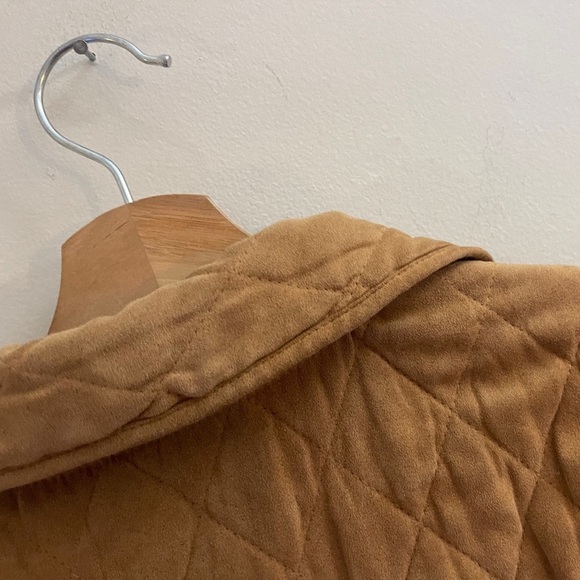 90s Vintage Bill Blass Quilted Tan Barn Jacket Casual Classic Fall Outdoor - Picture 10 of 12